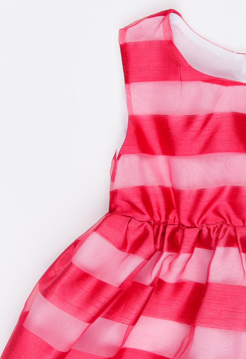 Pop Candy - Stripe Dress Mid Pink