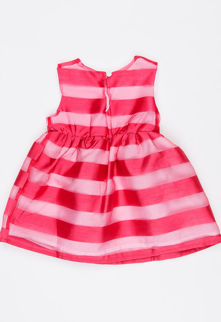 Pop Candy - Stripe Dress Mid Pink