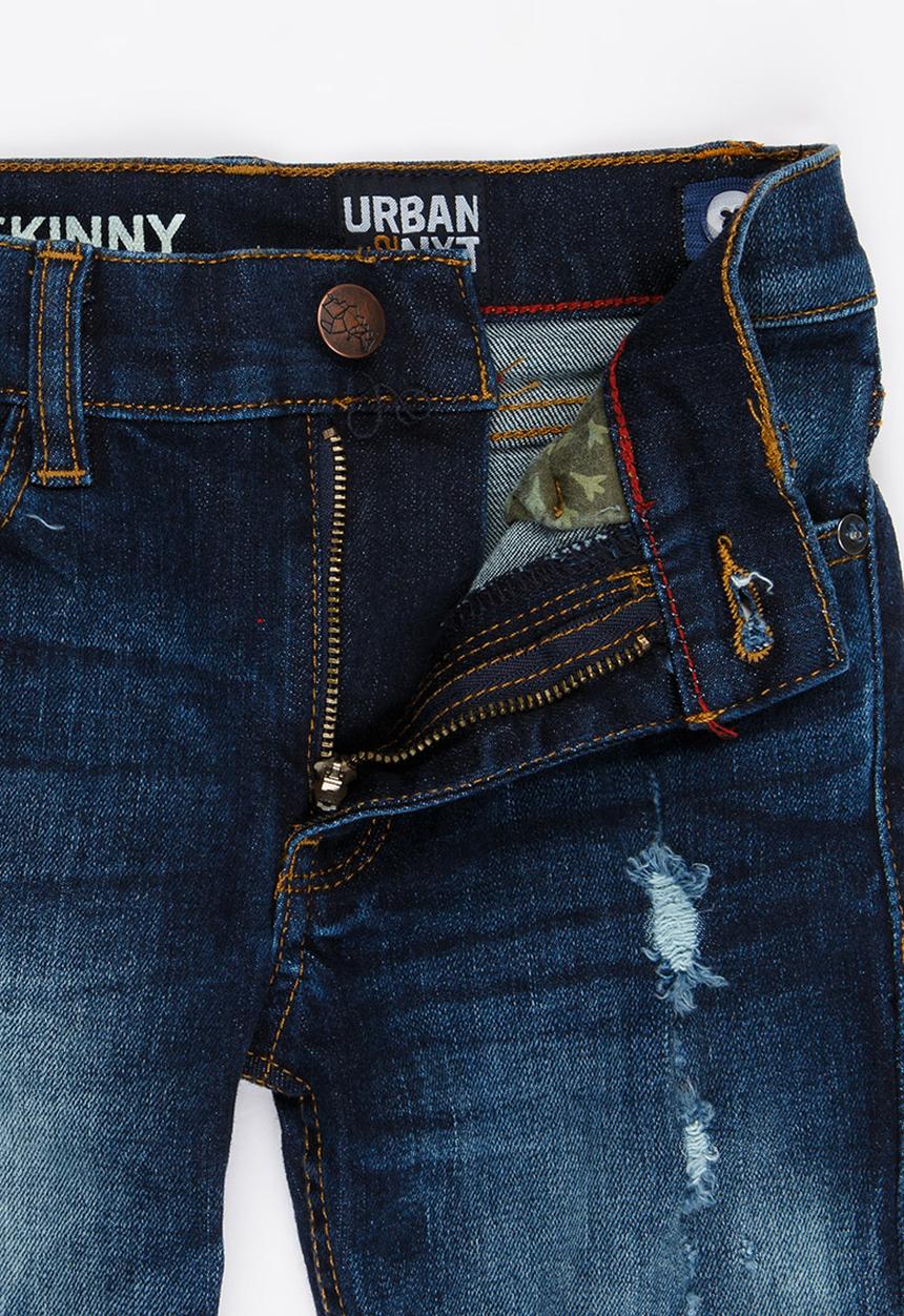 Twin Clothing - Skinny fit front button jean blue