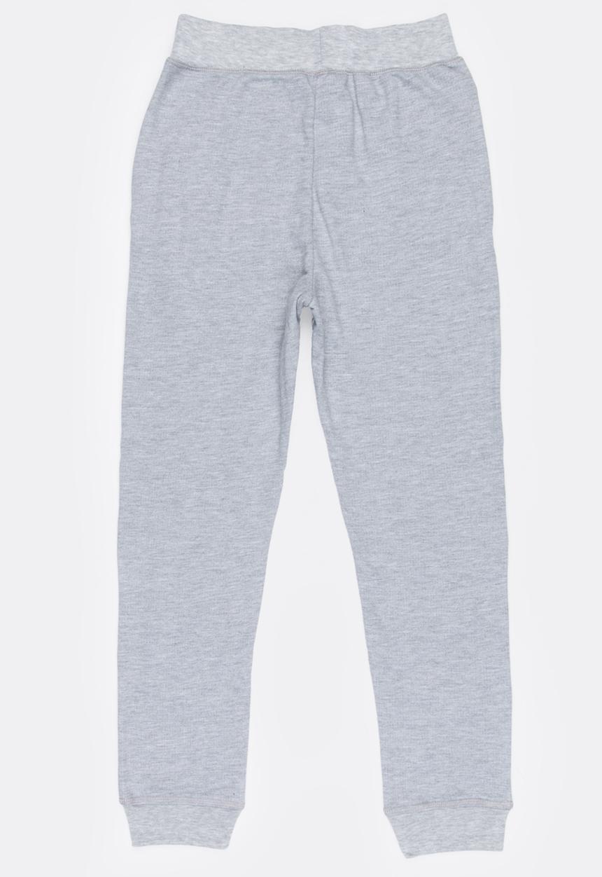 Rebel Republic - Printed Sweat Pants Grey Melange