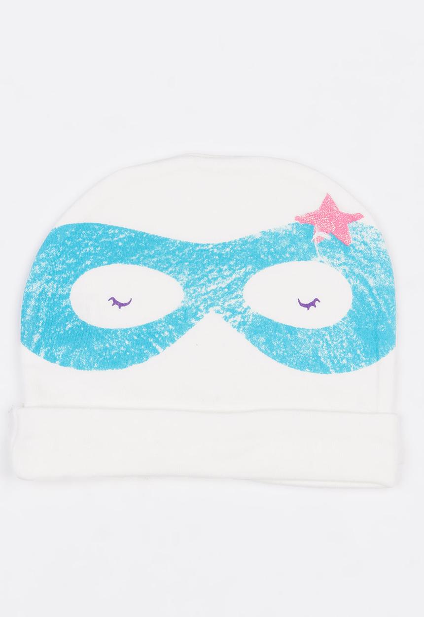 Baby Corner - Printed Beanie White