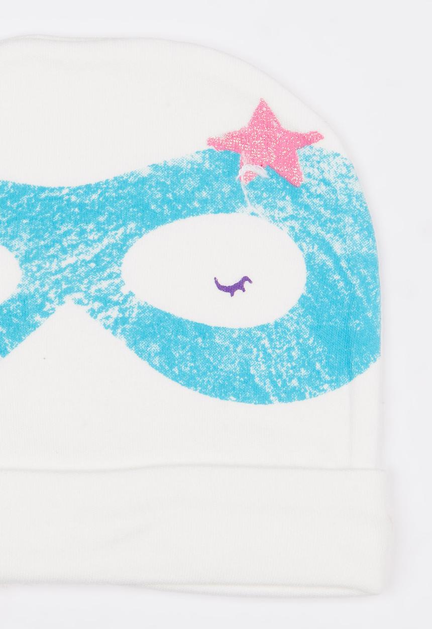 Baby Corner - Printed Beanie White