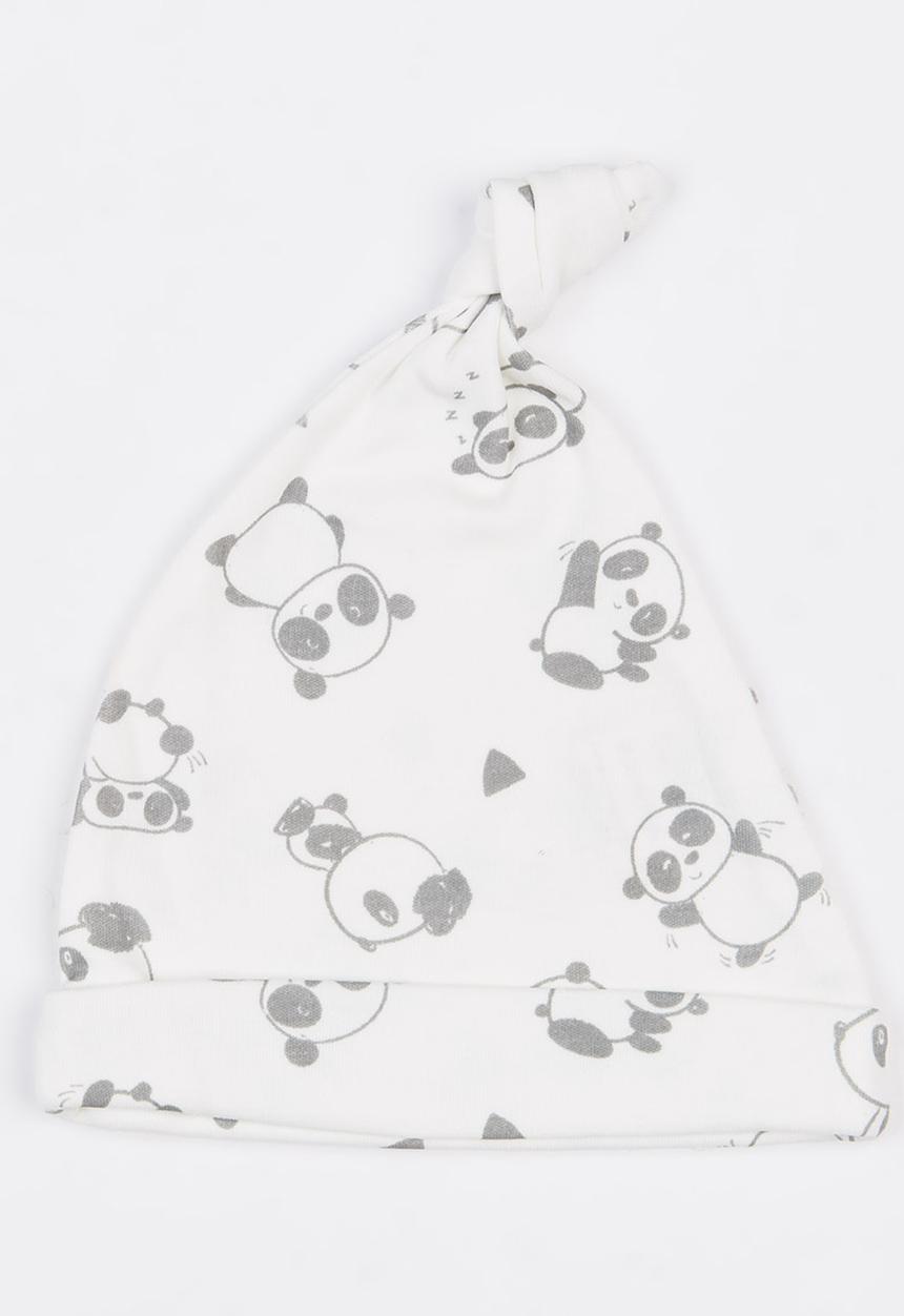 Baby Corner - Panda Hood Beanie Grey