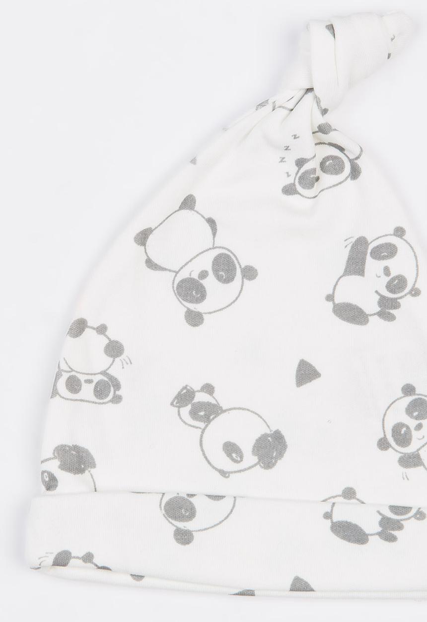 Baby Corner - Panda Hood Beanie Grey