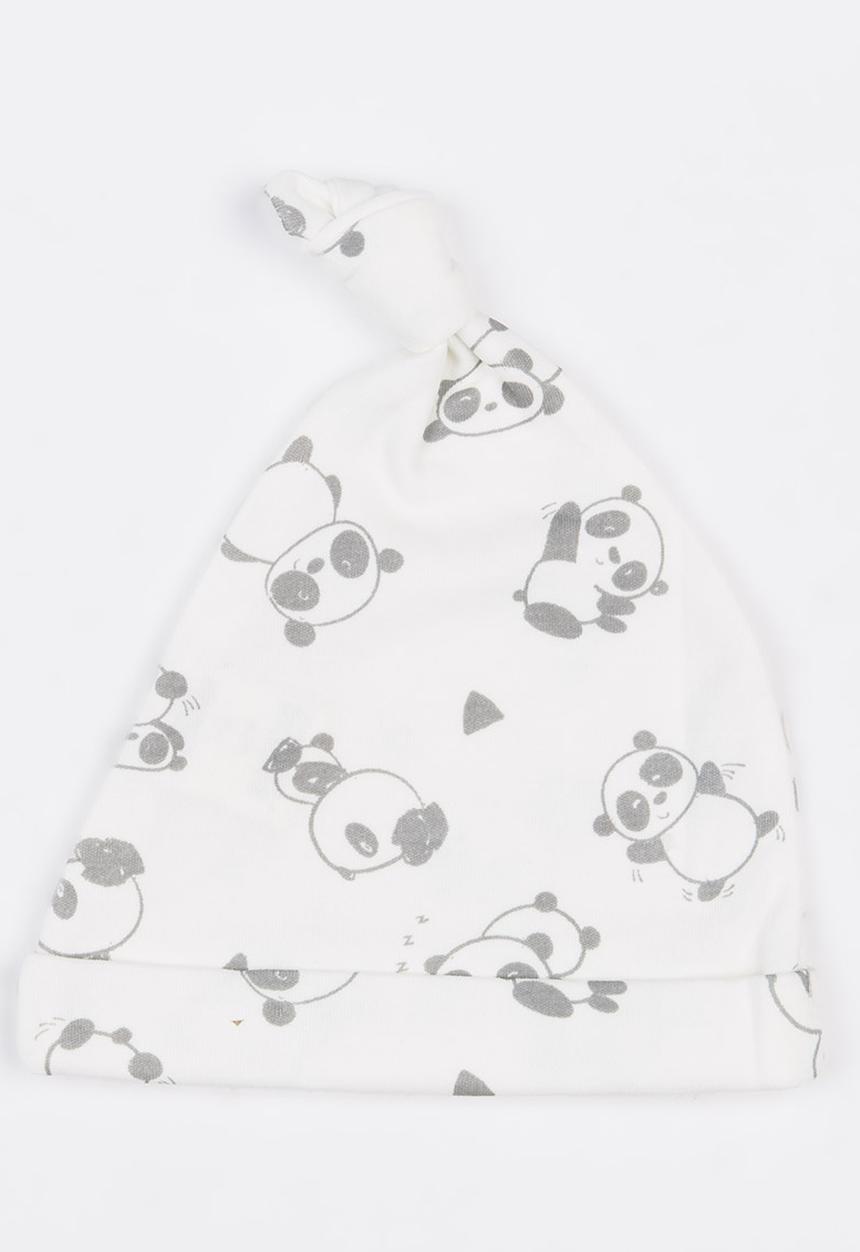 Baby Corner - Panda Hood Beanie Grey