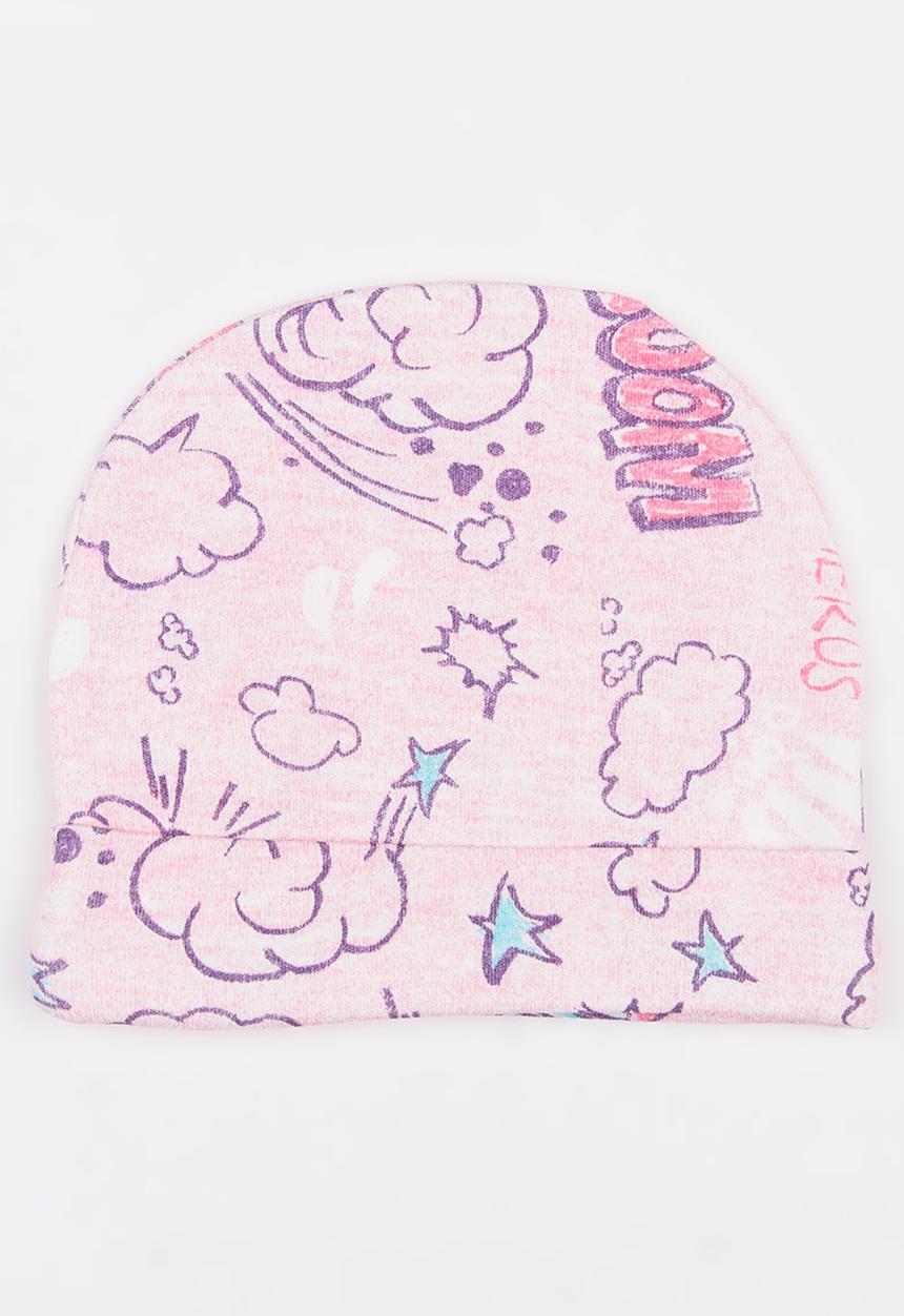 Baby Corner - Printed Beanie Mid Pink