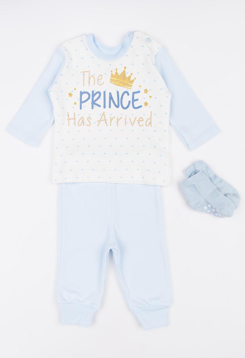 Baby Corner - Little Prince 3 Pack Pj  Set Pale Blue
