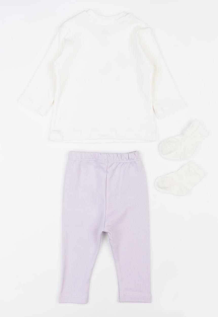 Baby Corner - 3 Pack Legging Set Pale Purple