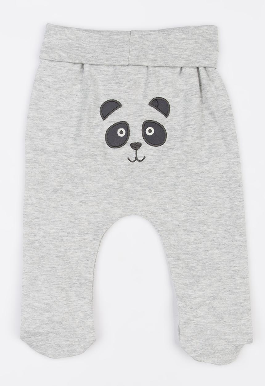 Baby Corner - Footed Panda Pants Grey