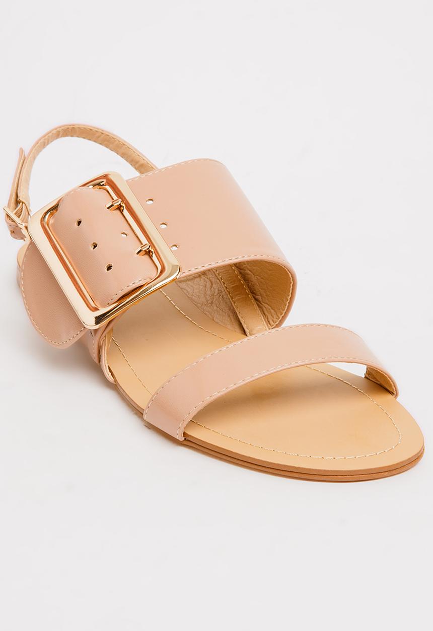 Footwork - Edie Buckle Detail Sandals Mid Pink