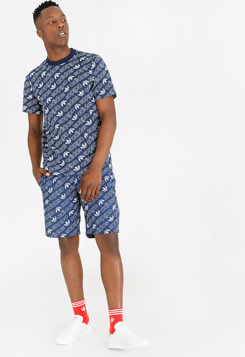 adidas Originals - Monogram Cotton Tee Navy & White
