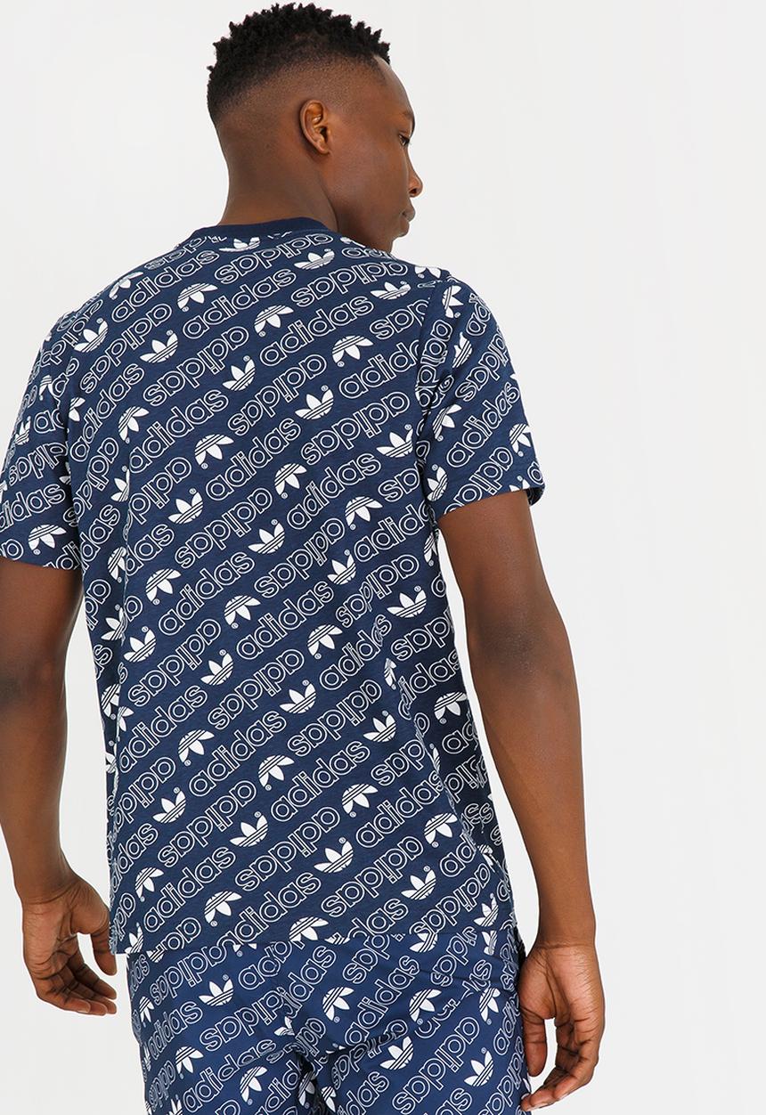 adidas Originals - Monogram Cotton Tee Navy & White