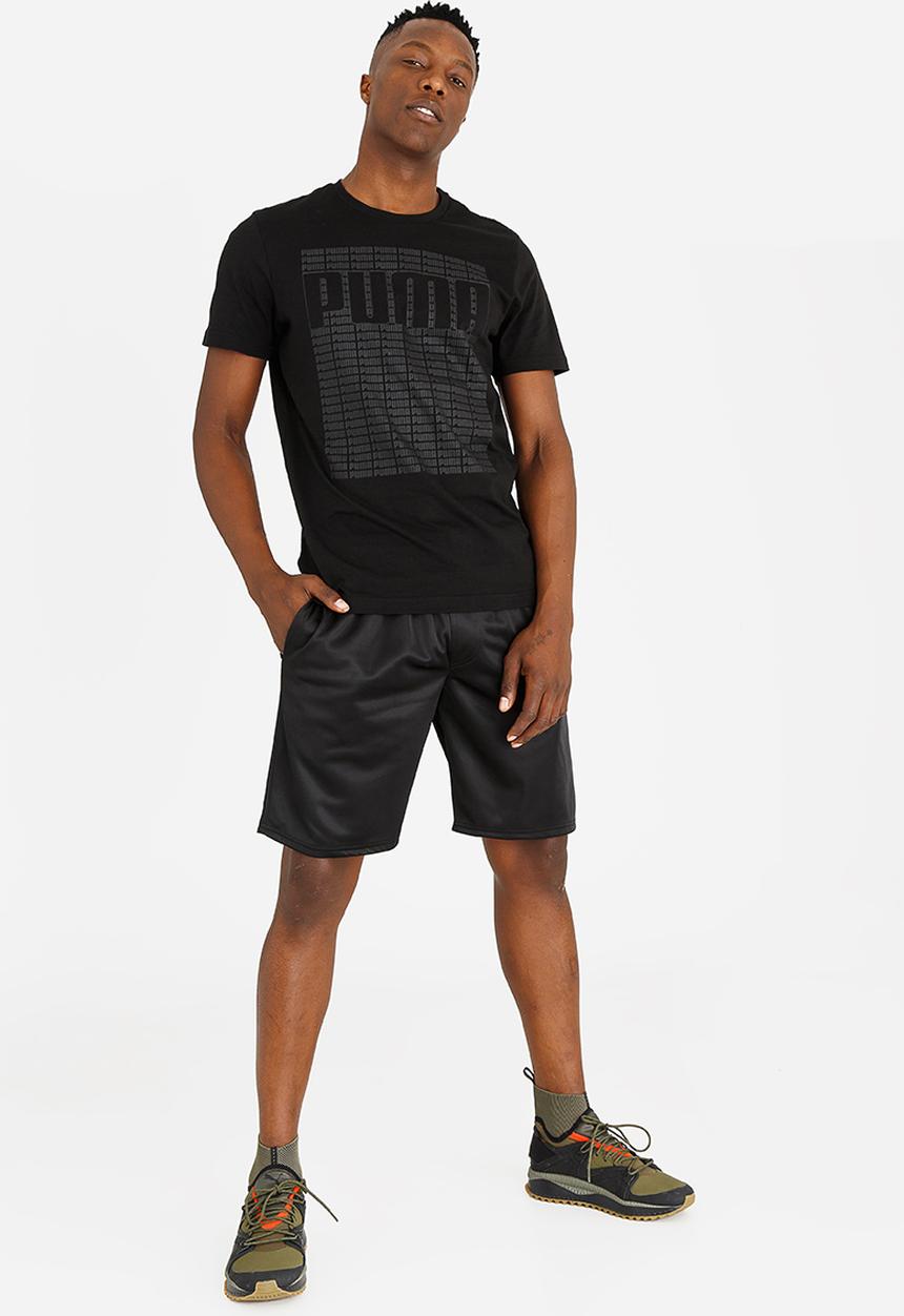 PUMA - Wording Tee Cotton Black