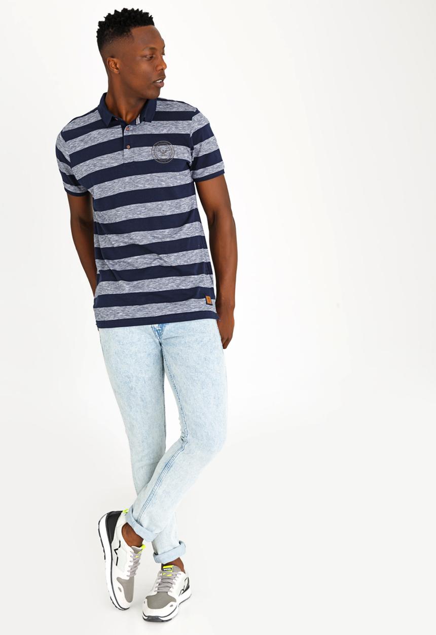 Brave Soul - Urwin 3 Button Golfer Navy