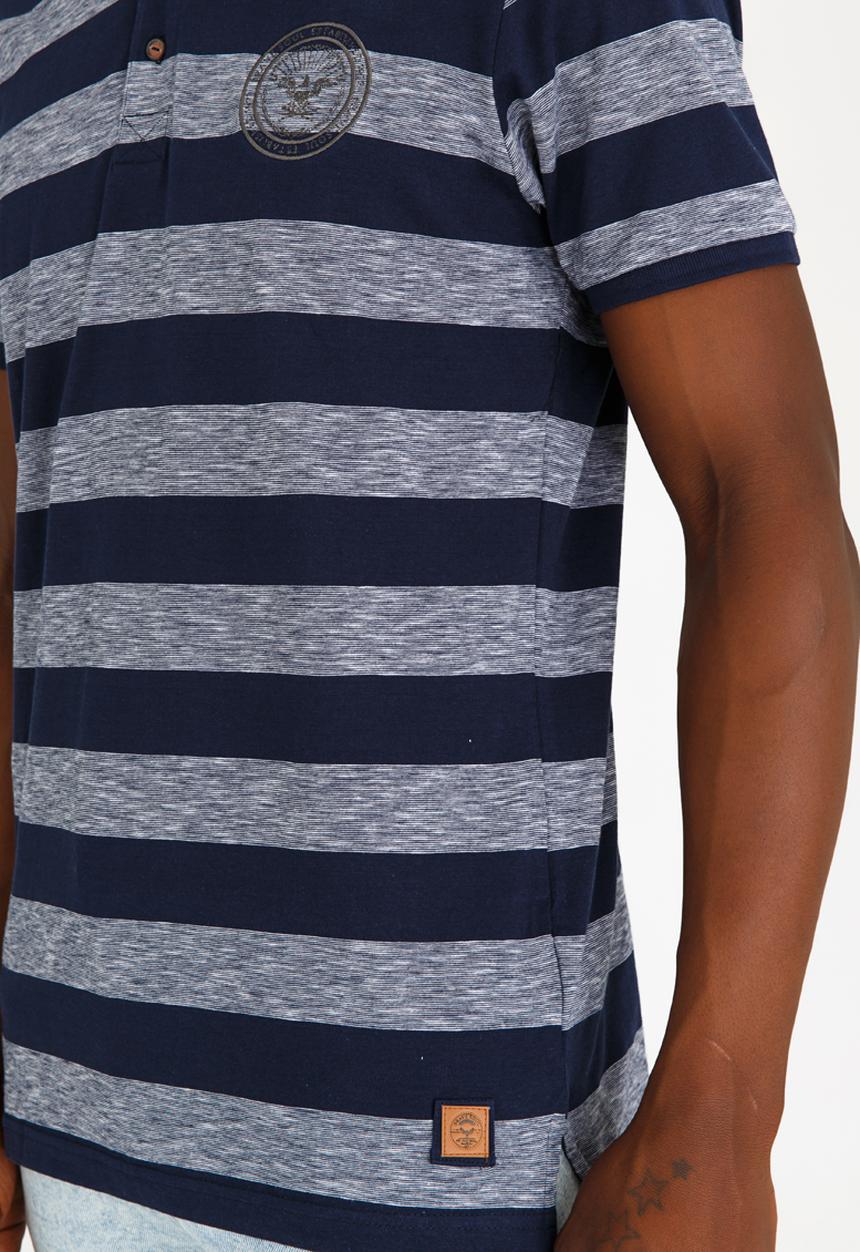 Brave Soul - Urwin 3 Button Golfer Navy