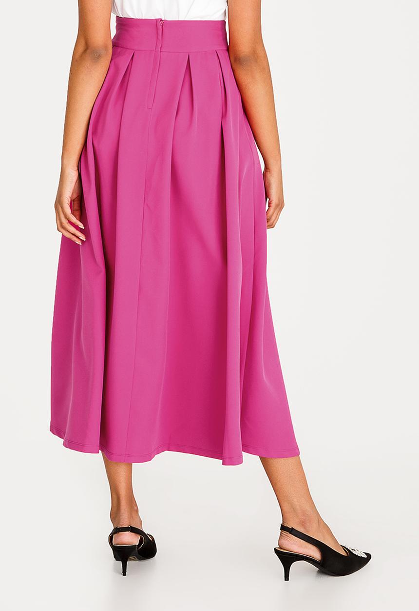 STYLE REPUBLIC - Fit And Flare Volume Skirt Cerise Pink