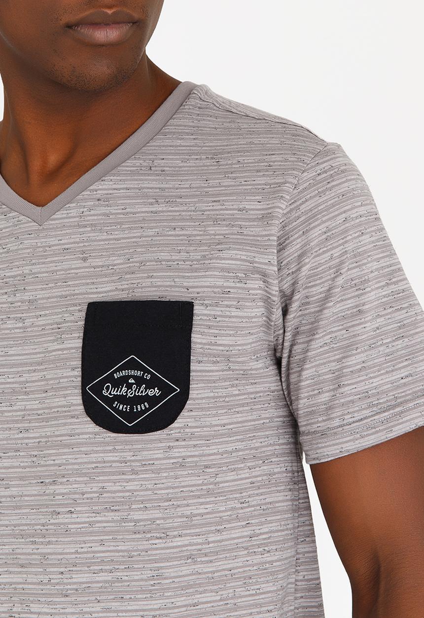 Quiksilver - Yarn Dyed Stripe Tshirt Charcoal