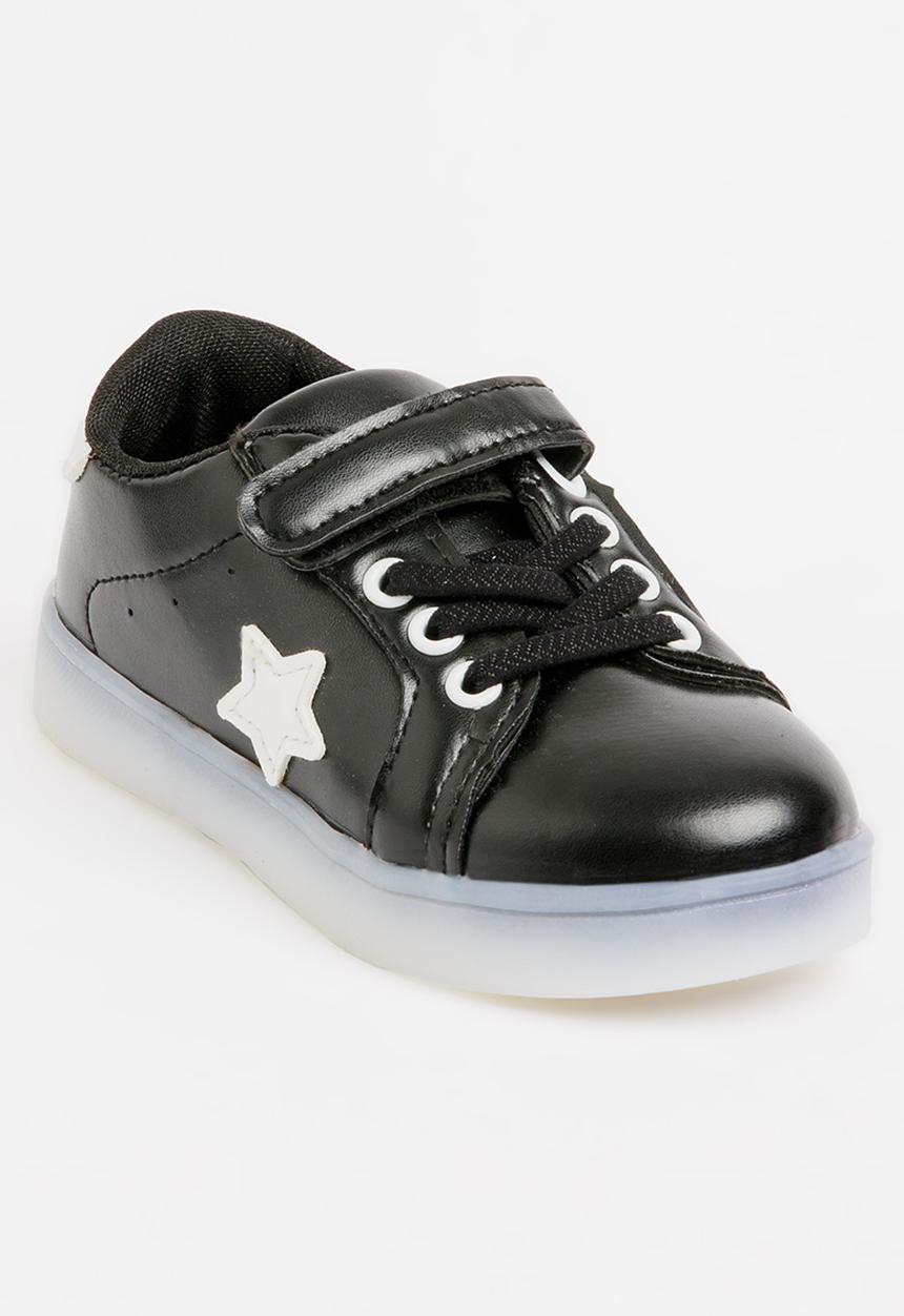 Pop Candy - Velcro strap light up sneaker - black