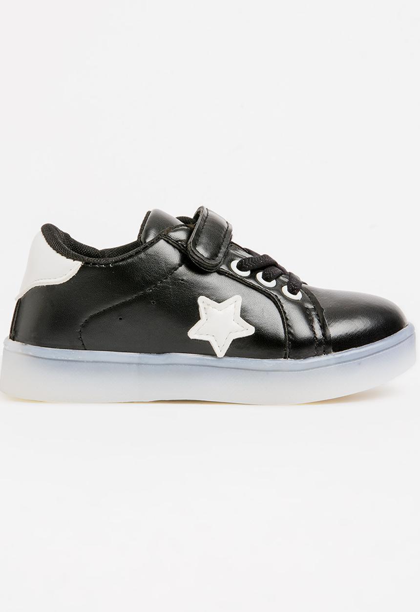 Pop Candy - Velcro strap light up sneaker - black