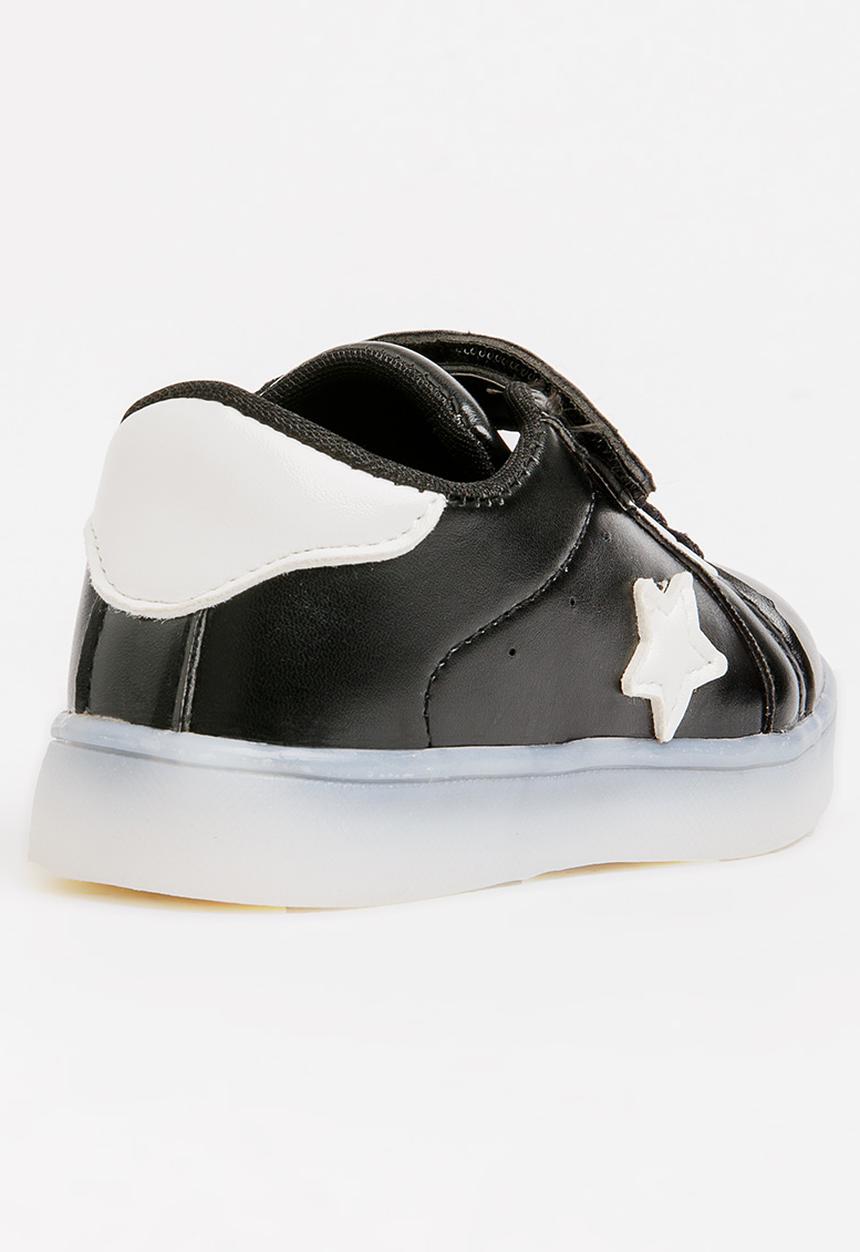 Pop Candy - Velcro strap light up sneaker - black