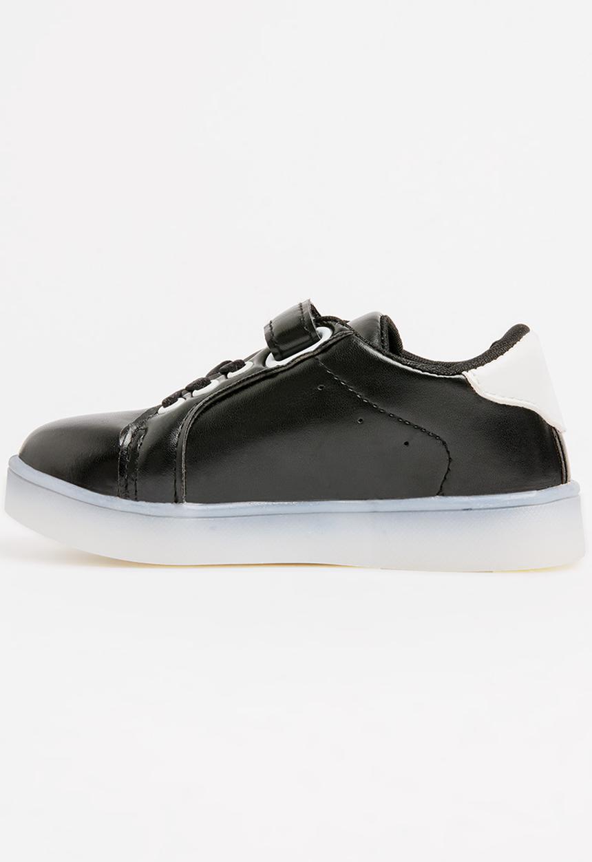 Pop Candy - Velcro strap light up sneaker - black