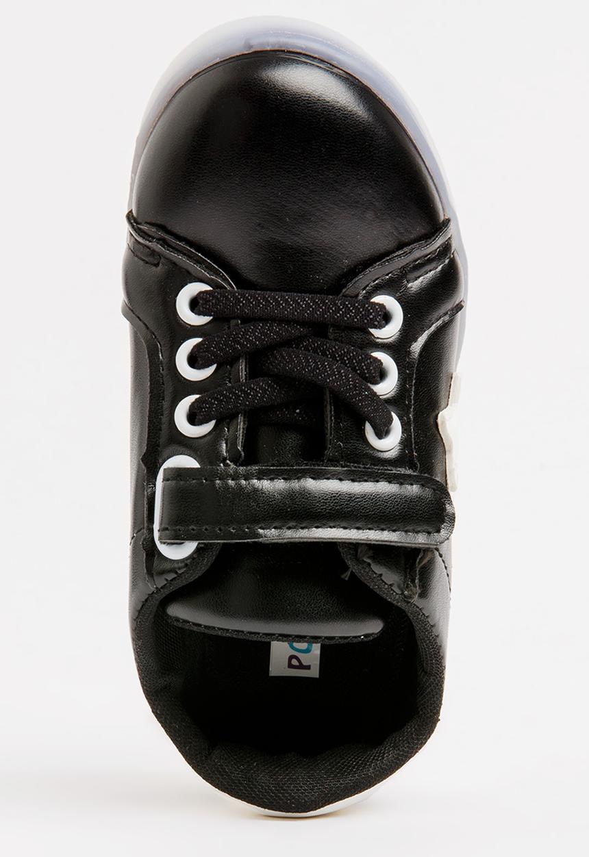 Pop Candy - Velcro strap light up sneaker - black