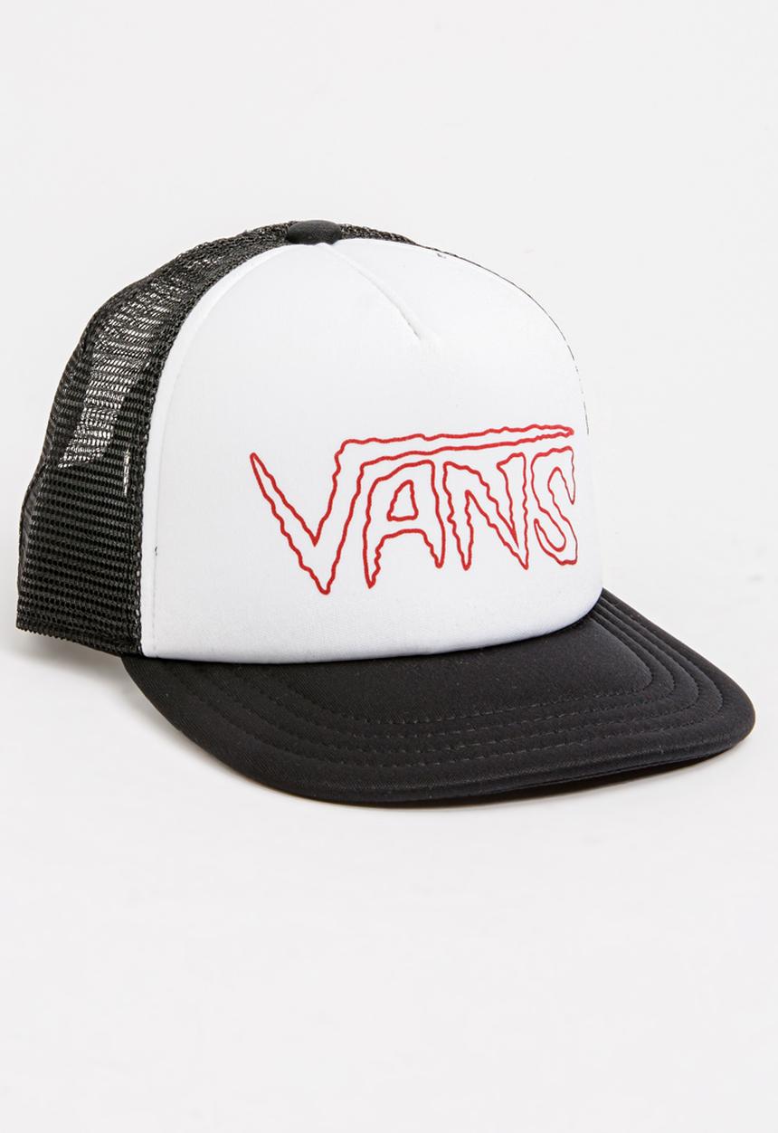 Vans - Logo Trucker Peak Cap Black and White
