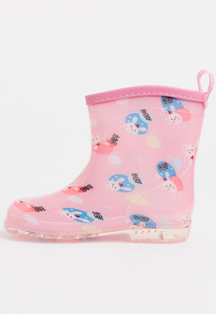 Pop Candy - AOP Rain Boots Pale Pink