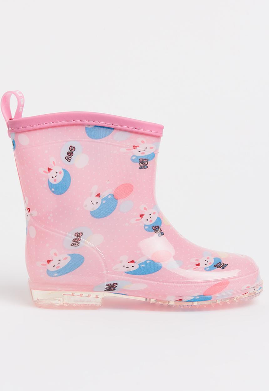 Pop Candy - AOP Rain Boots Pale Pink
