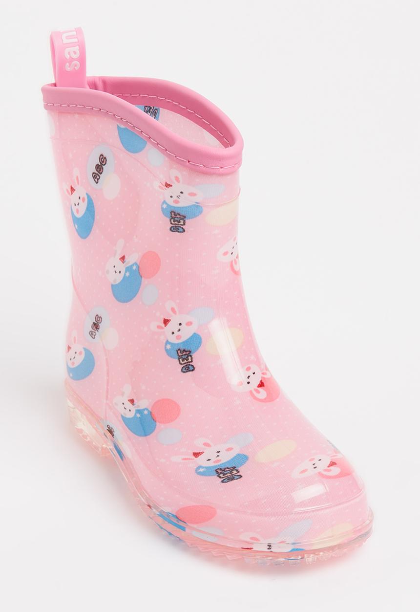 Pop Candy - AOP Rain Boots Pale Pink