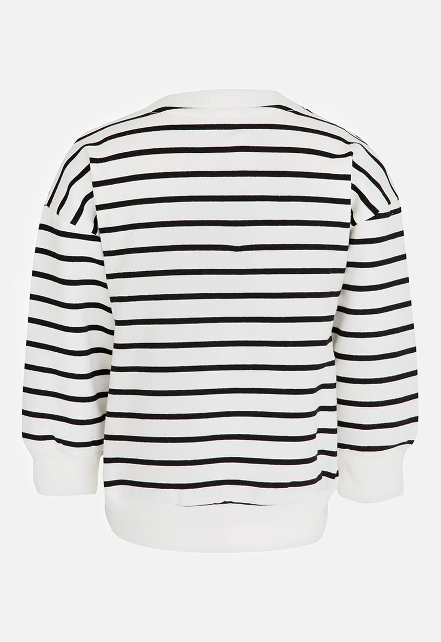 Pop Candy - Sweat Top Black and White