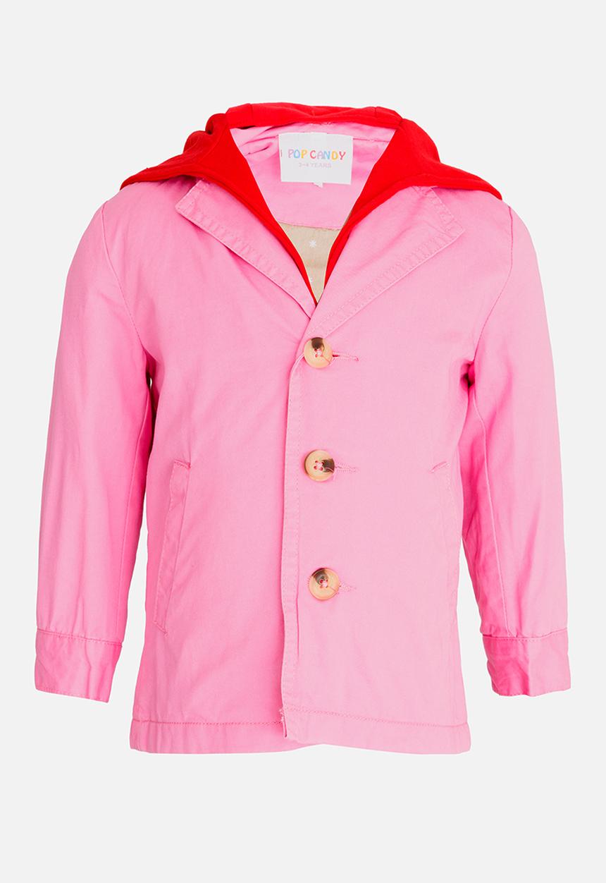 Pop Candy - Button Up Coat Mid Pink