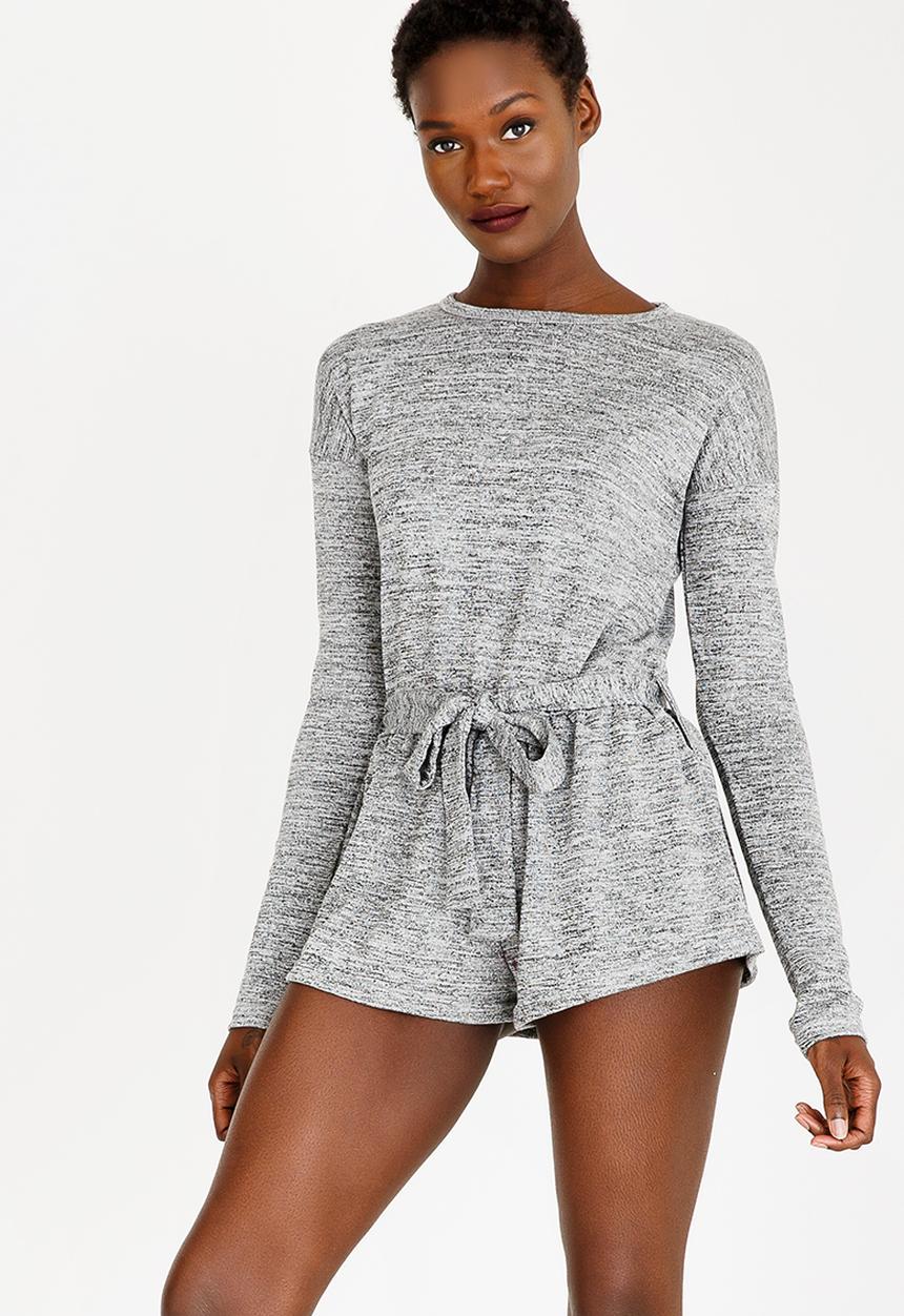 Rip Curl - Long Sleeve Playsuit Grey