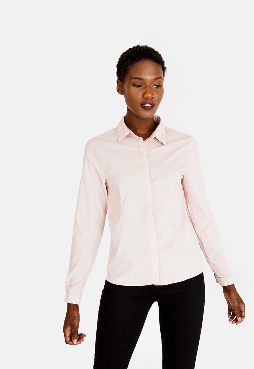 edit - Long Sleeve Classic Shirt Pale Pink