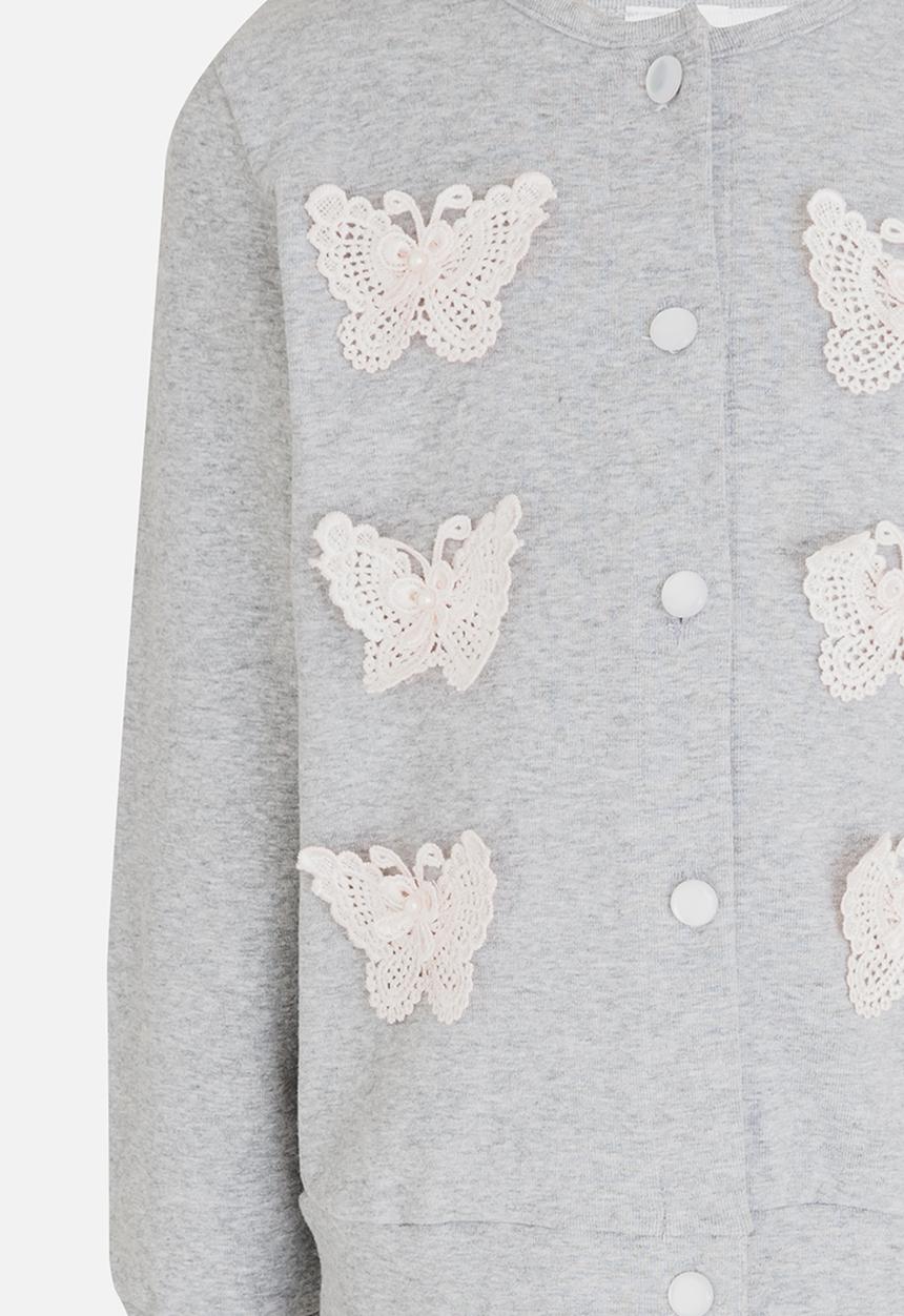 Pop Candy - Butterfly Cardigan Grey