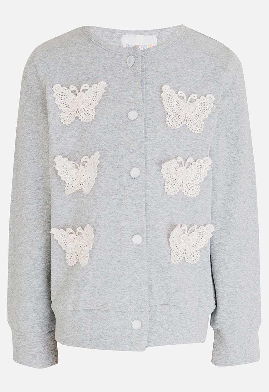 Pop Candy - Butterfly Cardigan Grey