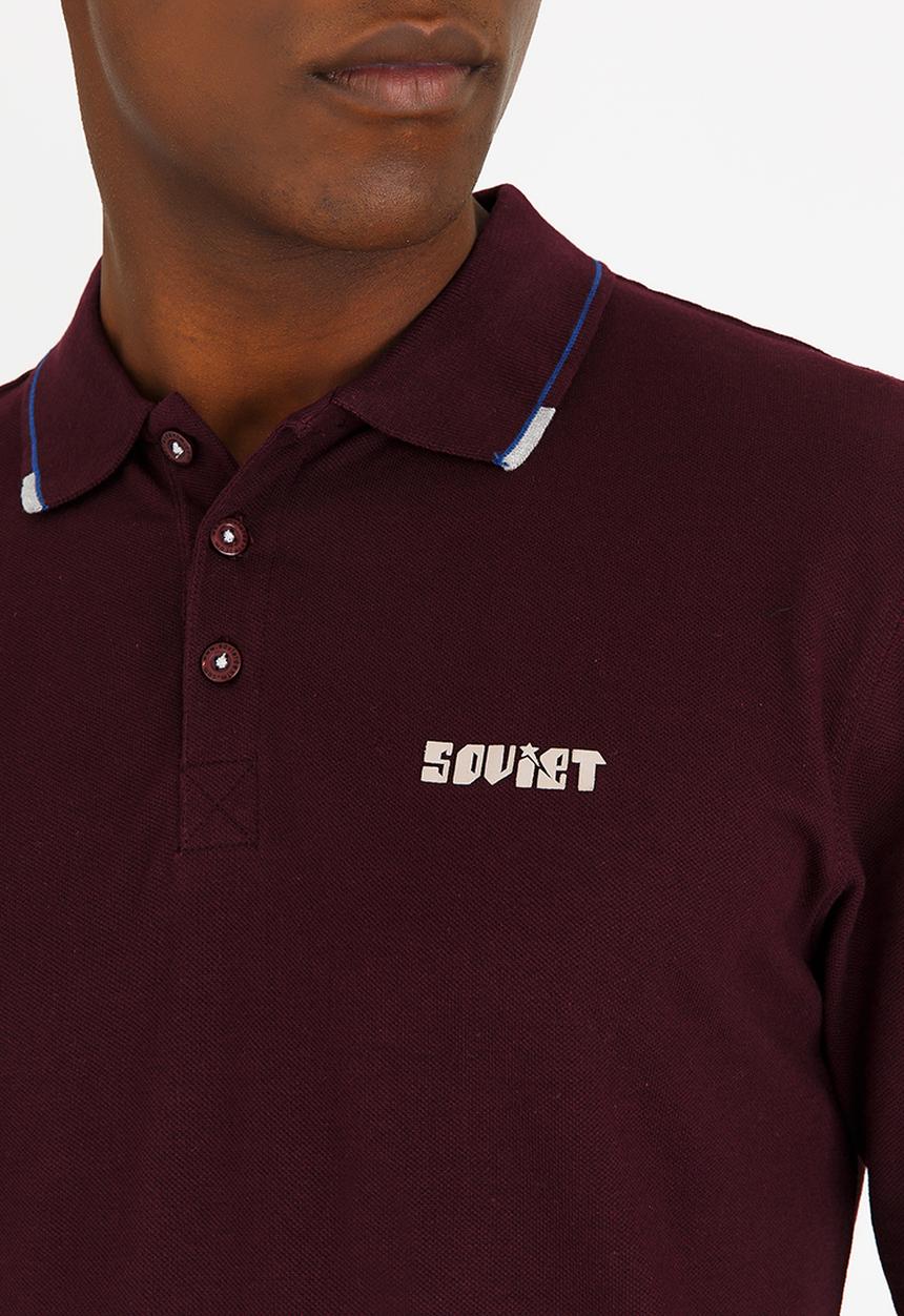 SOVIET - Wimbledon Cotton Pique Golfer Burgundy