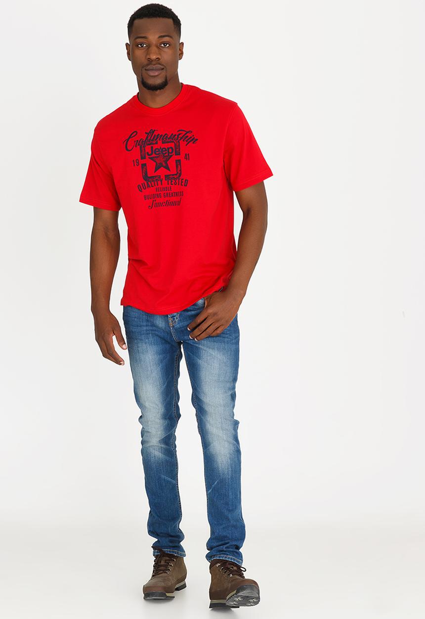 JEEP - Classic Printed Tee Red