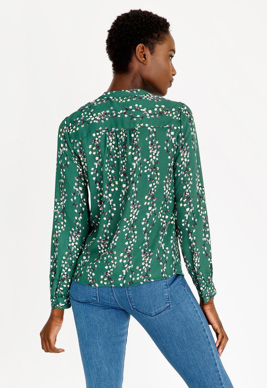 ONLY - Ditte Long Sleeve Blouse - Forest Green