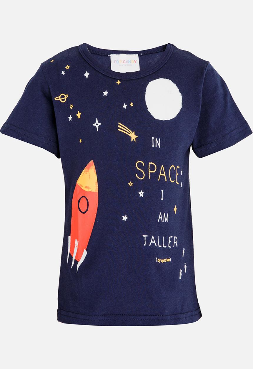 Pop Candy - Printed Short Sleeve Tee Navy