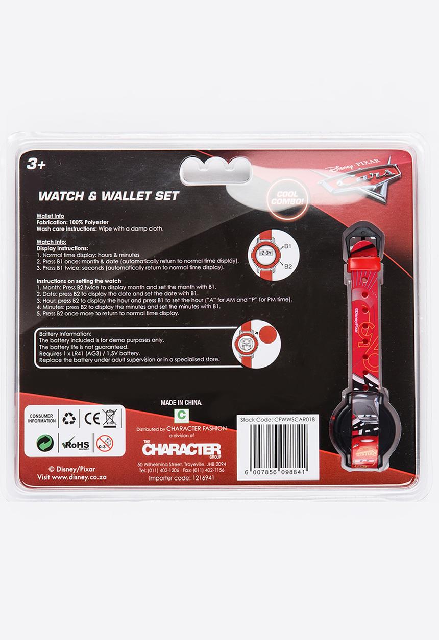 Character Fashion - Cars Wallet & Watch Set Multi-colour