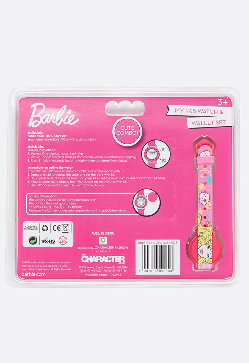 Character Fashion - Barbie Wallet & Watch Set Multi-colour