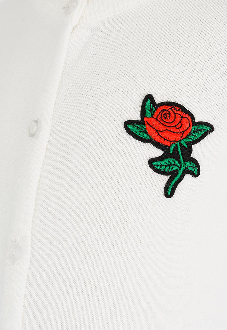 Pop Candy - Rose Detailed Jersey White