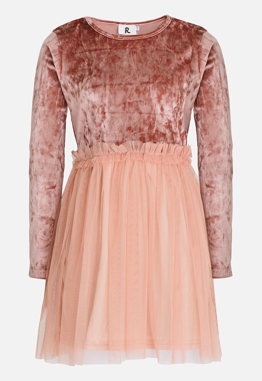 Rebel Republic - Velvet Combo Dress Pale Pink