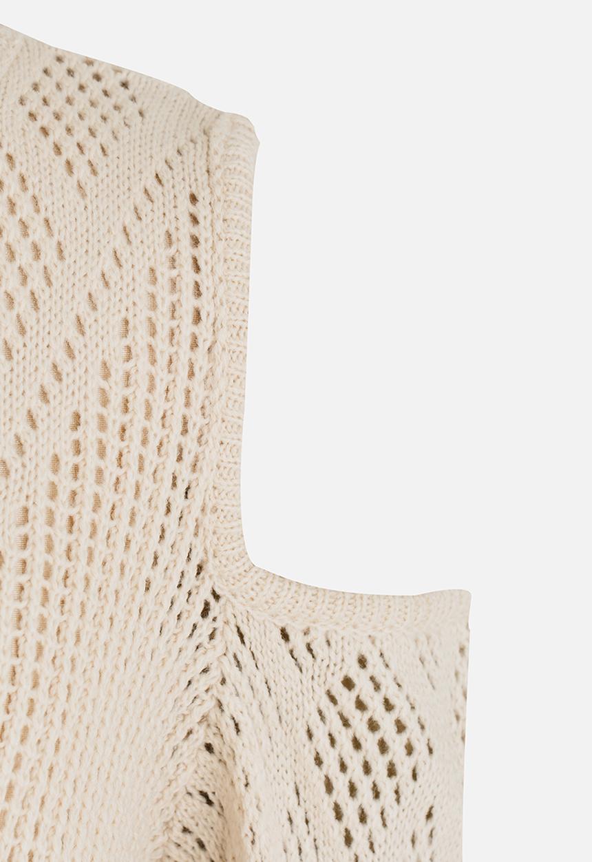 Rebel Republic - Cold Shoulder Knit Cream