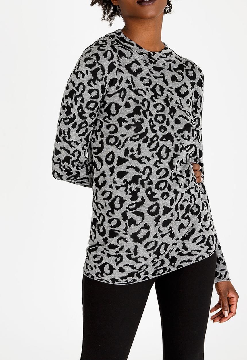 cath.nic - Animal Printed Top Black