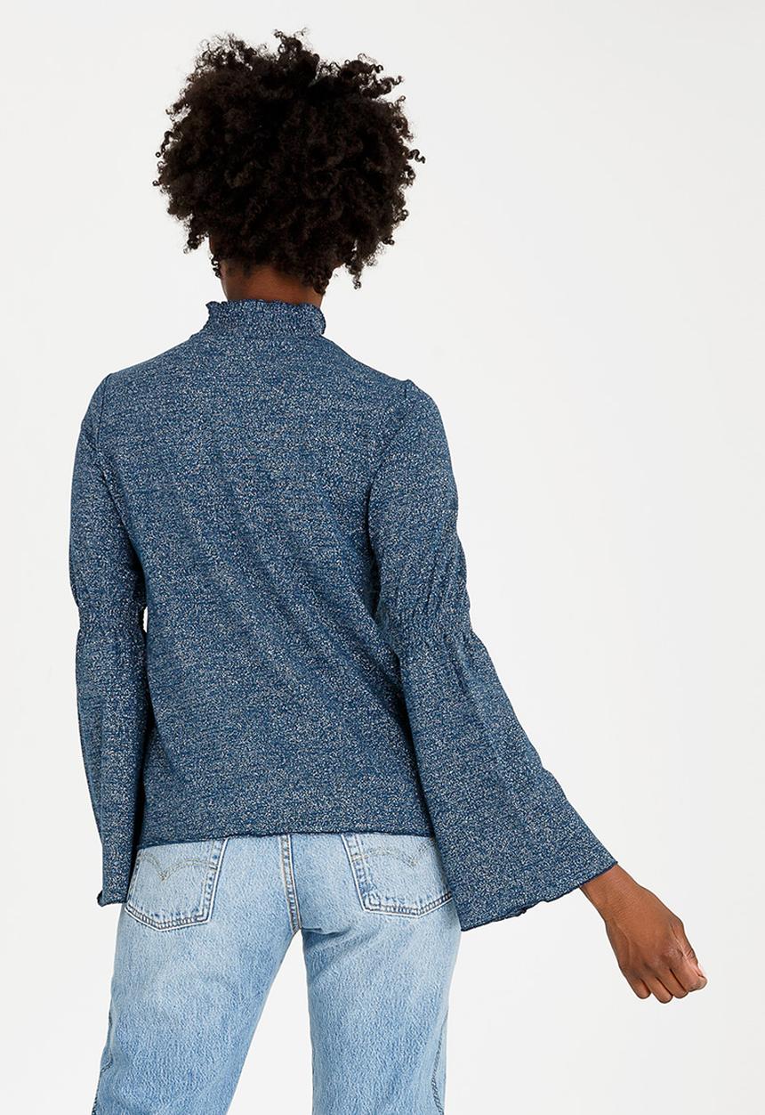 ONLY - Naya Shimmer Top Dark Blue