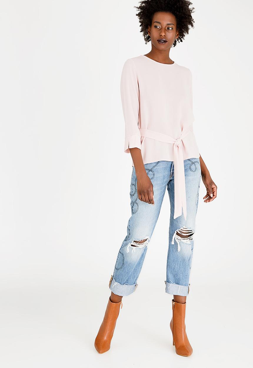 ONLY - Patricia Belted Top Peach