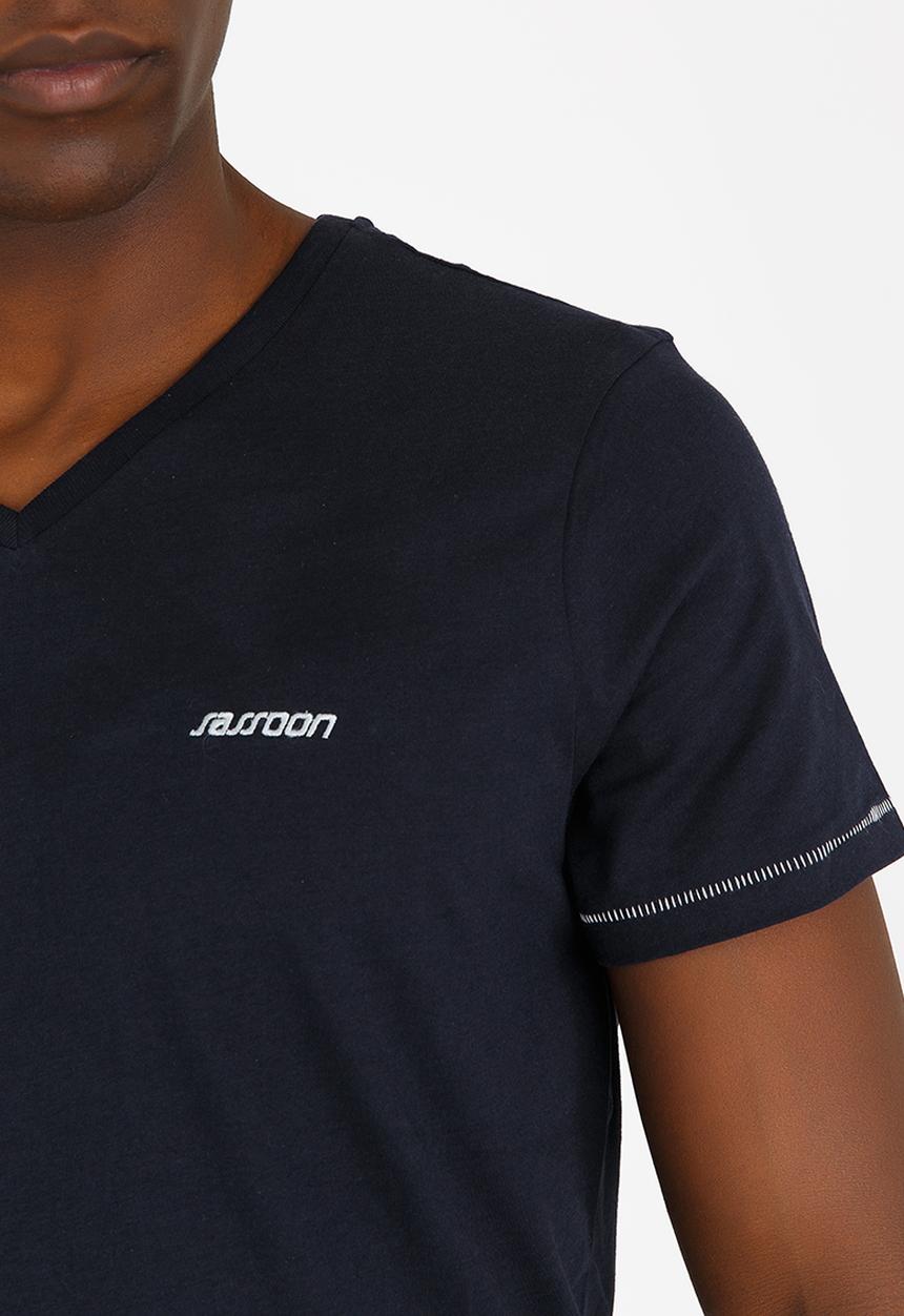 Sassoon - V - Neck Winter Tee Navy