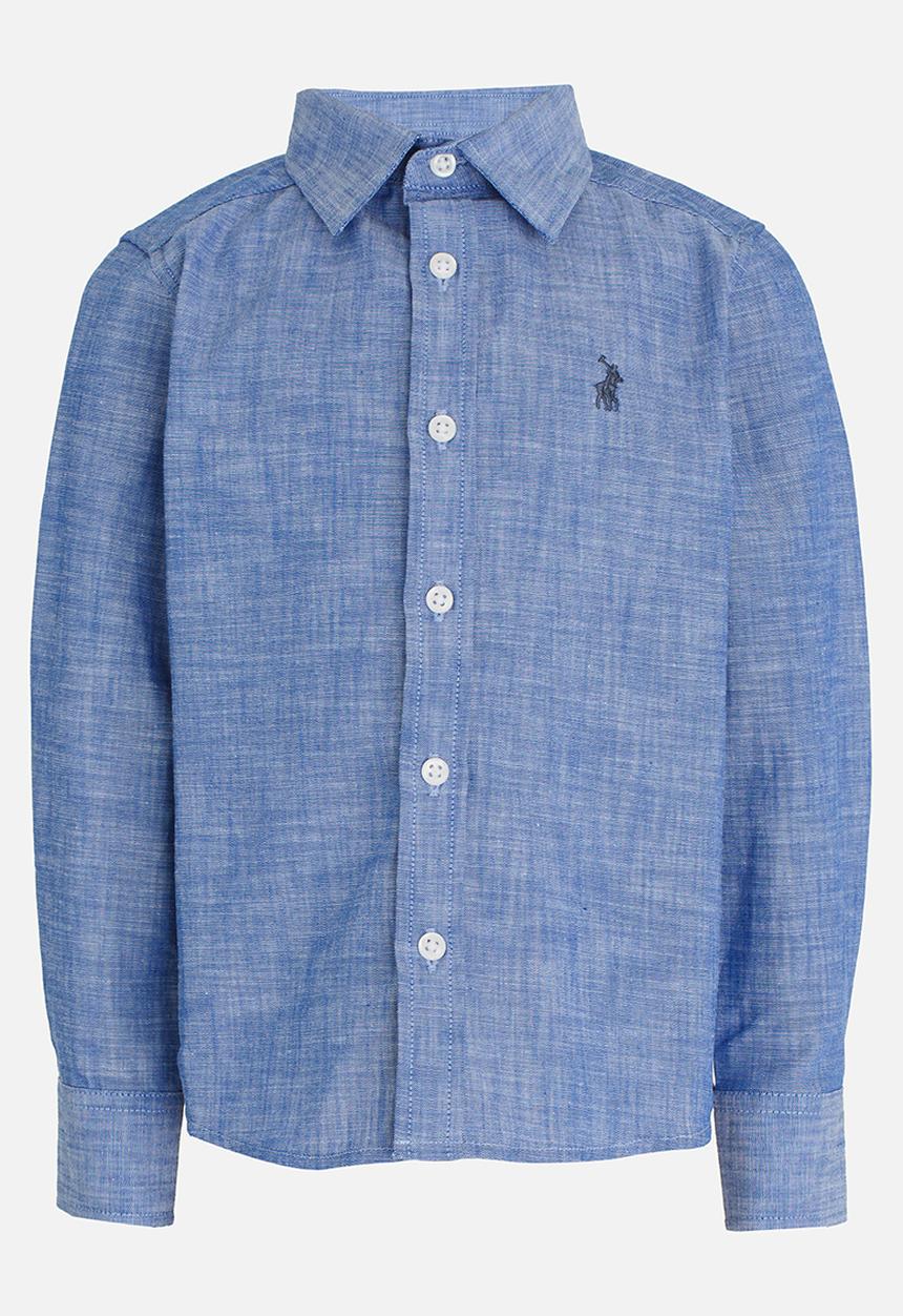 POLO - Andrew LS Oxford Shirt Blue